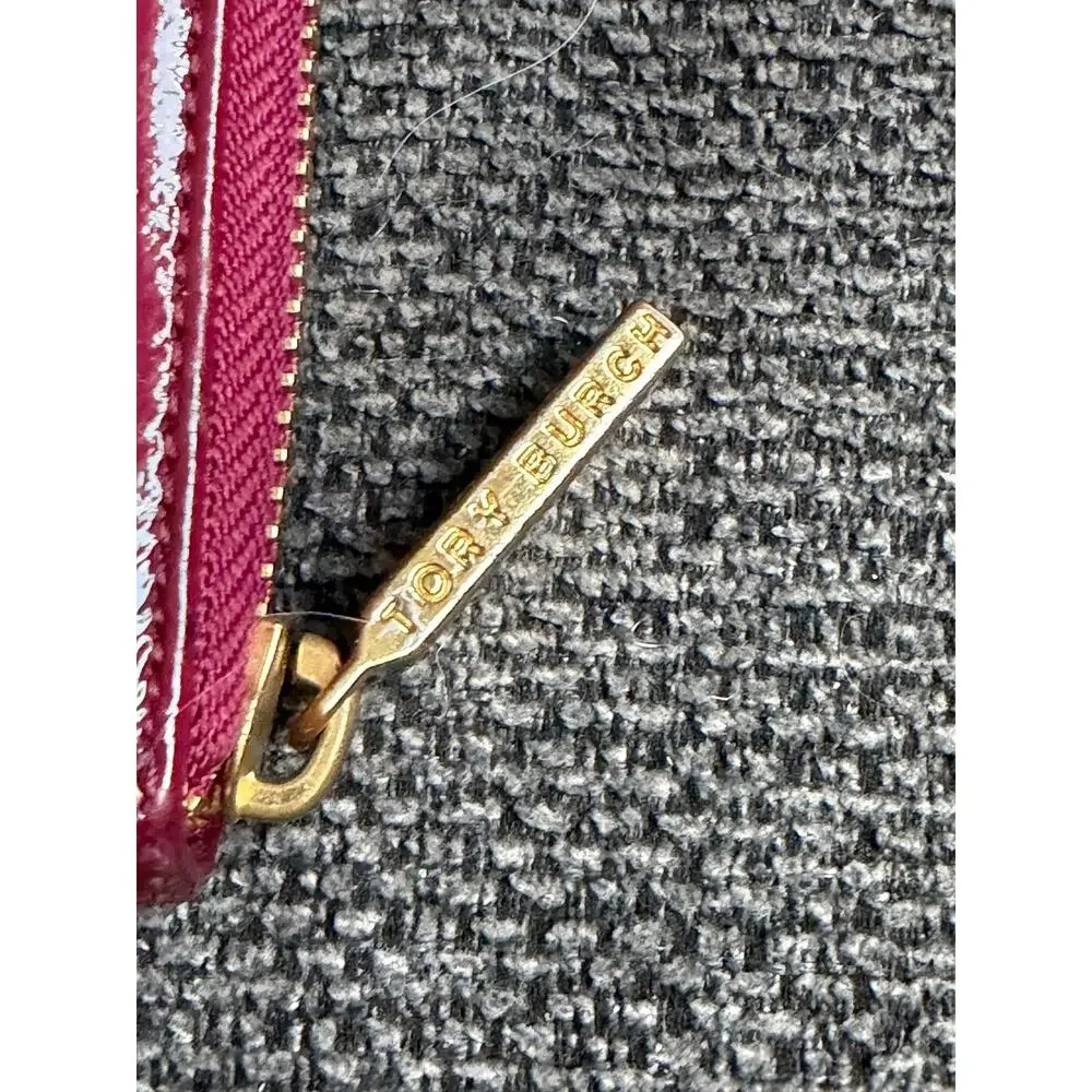 Tory Burch Robinson patent zip-around continental wallet